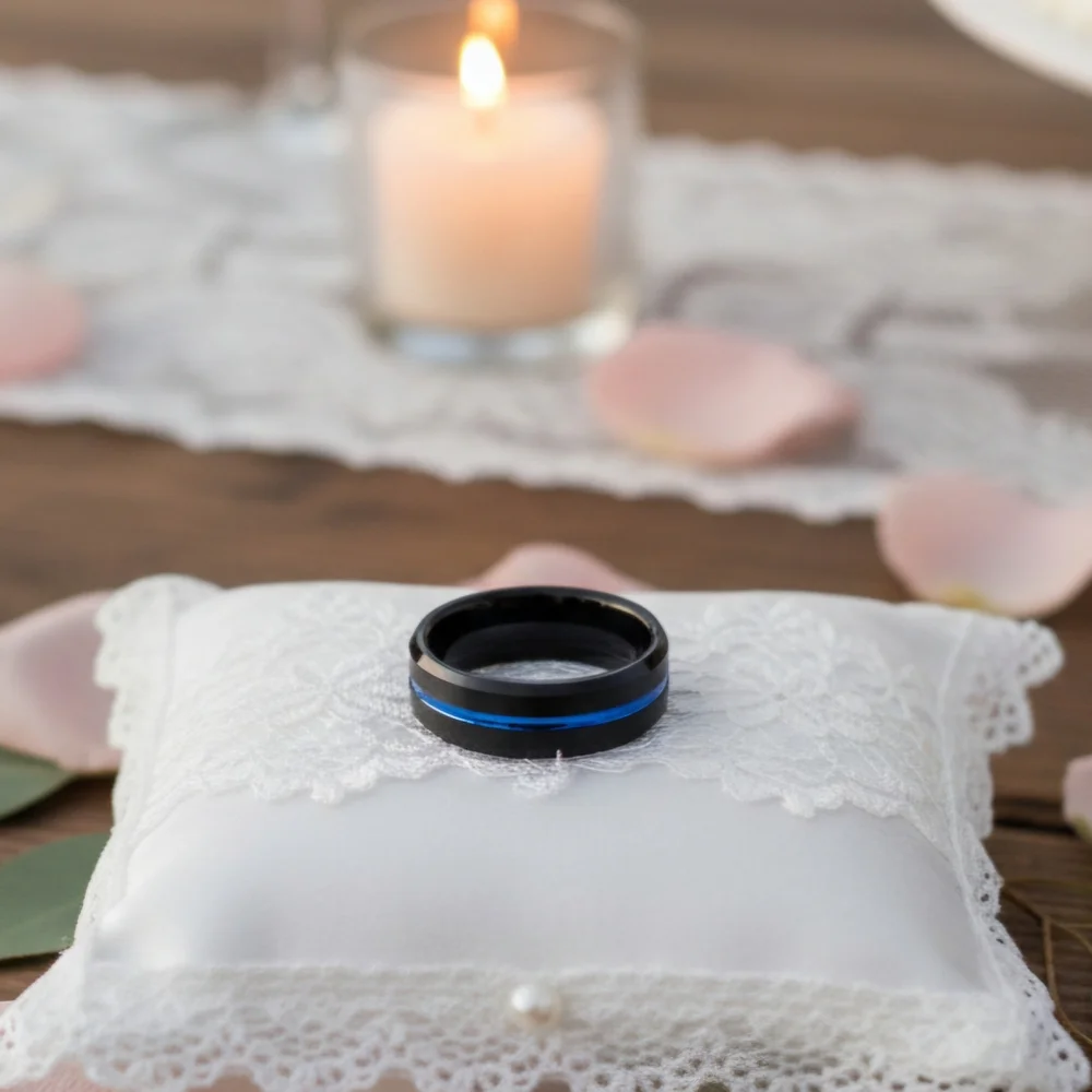 Black and Blue Men's Ring